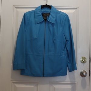 Terry Lewis Blue Leather Jacket